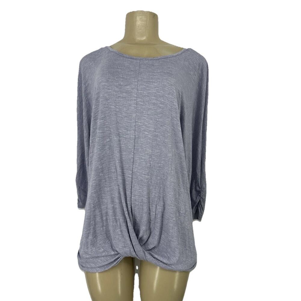 NEW Alyx XL Women Pullover Front Twist Top Knit 3/4 Sleeve Round Neck ER5
